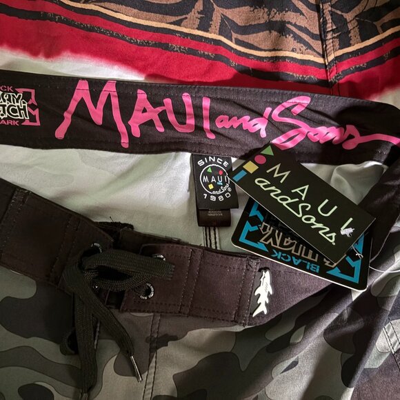 Maui & Sons Boardshorts   SZ 37" Waist   Baltic   New With Tags - Picture 4 of 4